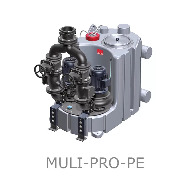 ACO Hebeanlage Muli-Pro-PE für fäkalienhaltiges Abwasser zur Freiaufstellung