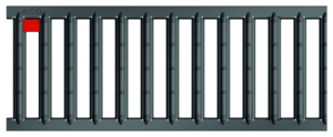 Powder-coated slotted grating(Black)